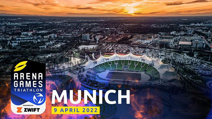 Super League Arena Games 2022  - Arena Games Triathlon München im Münchner Olympiapark Gelände am 08.+09.04.2022